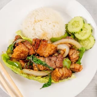 Thai Crispy Pork with Basil